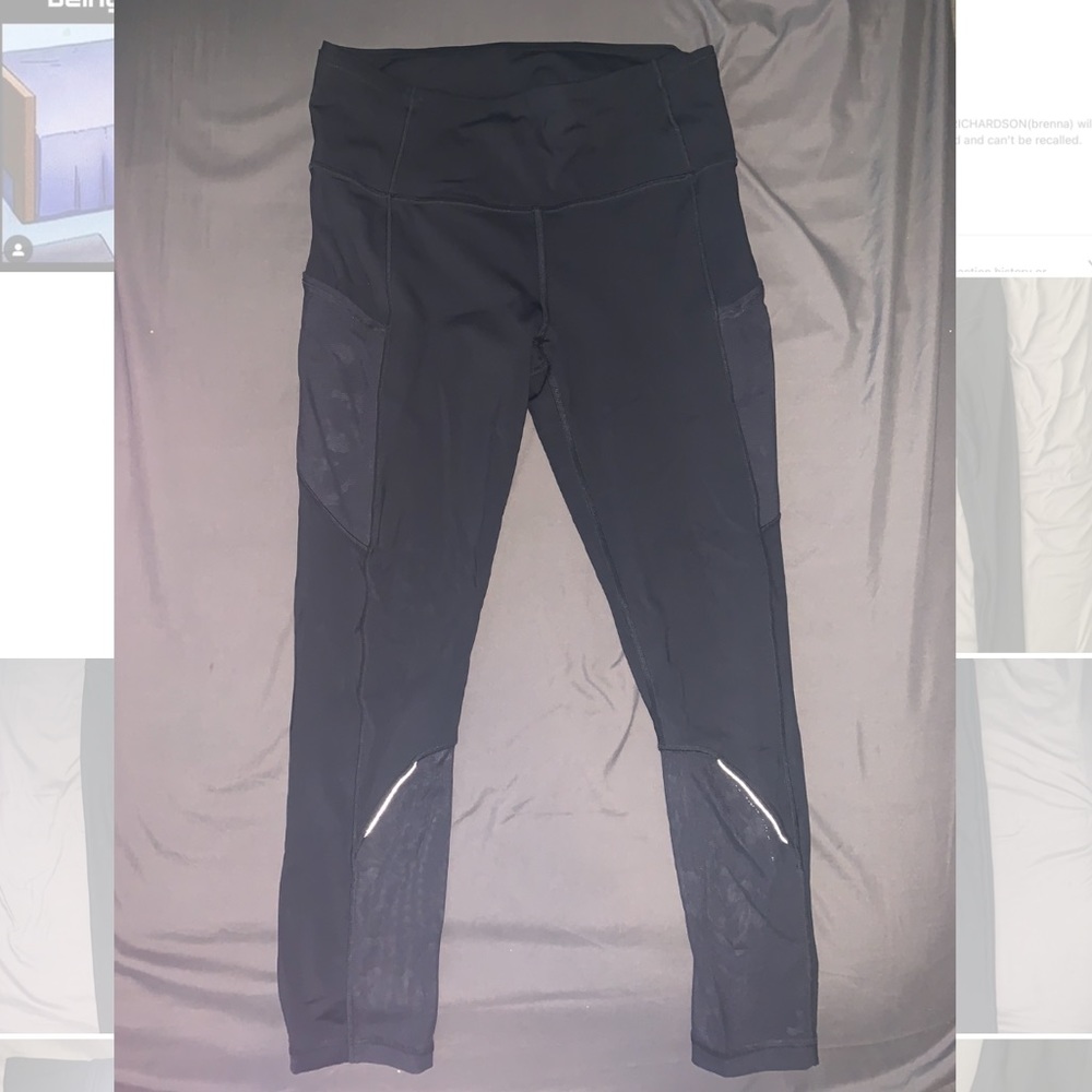 Lulu lemon pants- black size 8 camo mesh